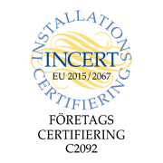 Certifierad installatör Incert - kylcertifikat